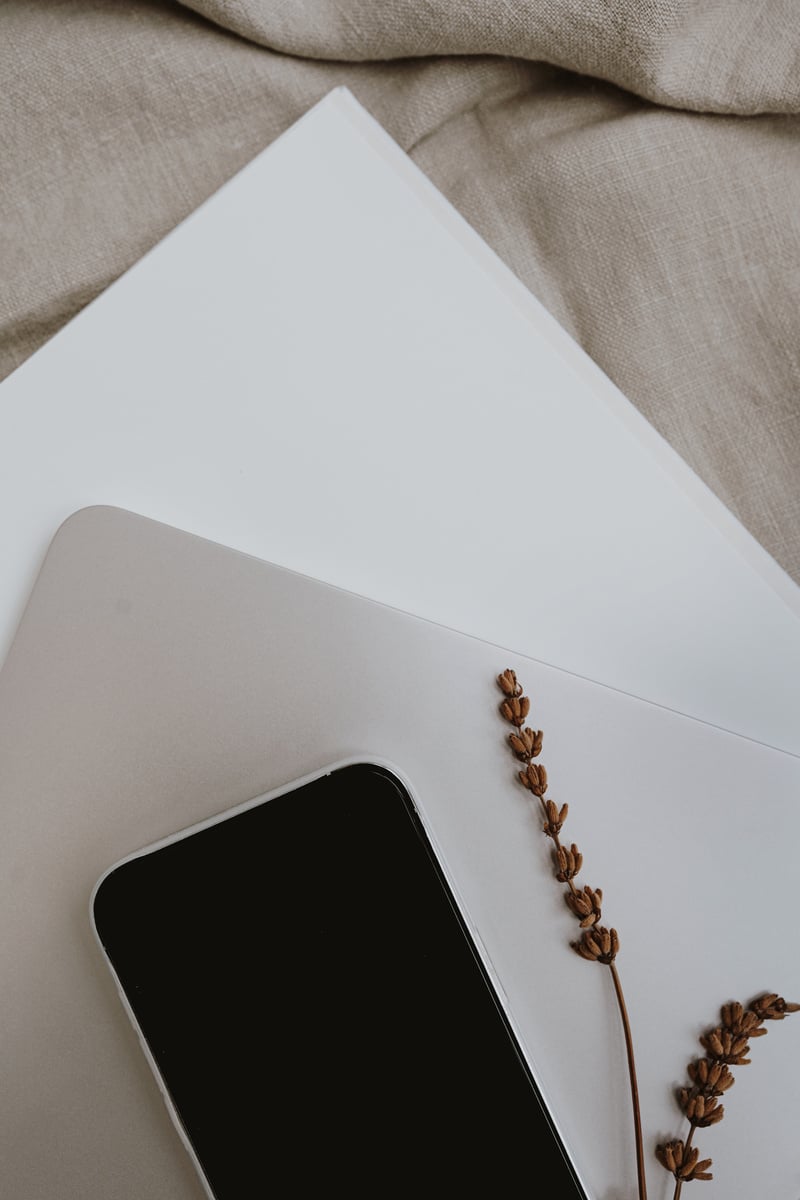 Top View of Smartphone and Laptop